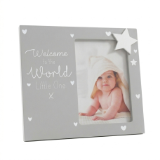 FS827-GR: Grey Wooden Photo Frame
